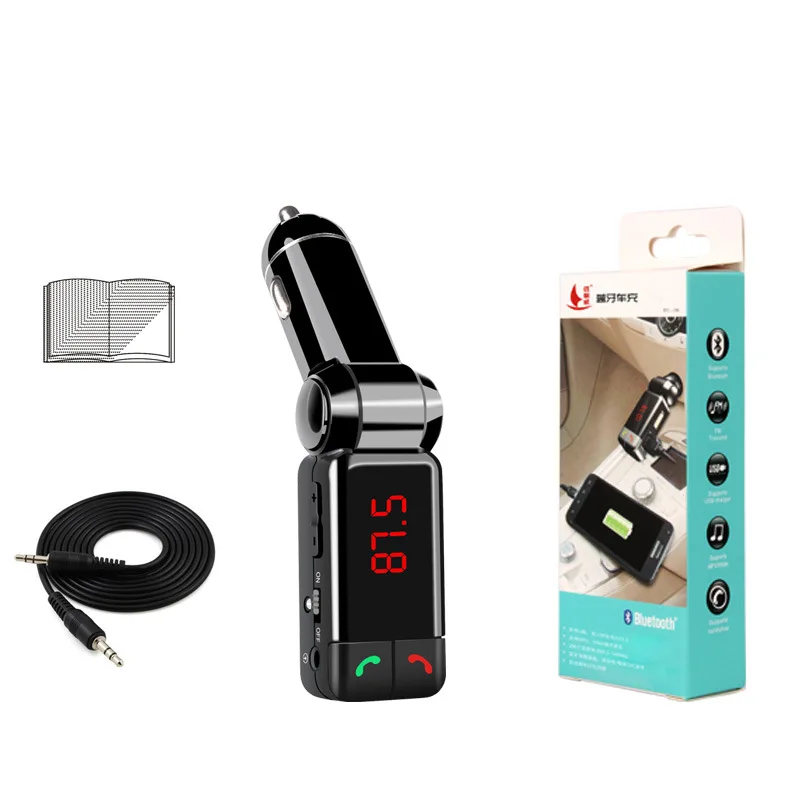 BC06 ЖК дисплей Автомобильный Bluetooth mp3 аудио плеер fm передатчик Handsfree Dual USB