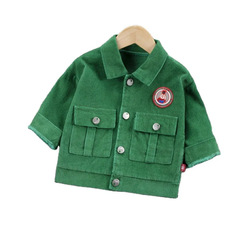 

New Spring Autumn Children Fashion Clothes Baby Boys Girls Lapel Jacket Kids Infant Cotton Costume Toddler Casual Clothing