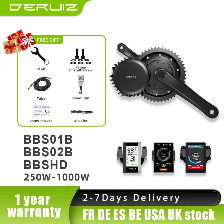 Мотор Bafang BBS01B BBS01 250 Вт 350 500 BBS02 BBS02B 750 BBSHD BBS03 1000 Средний приводной двигатель