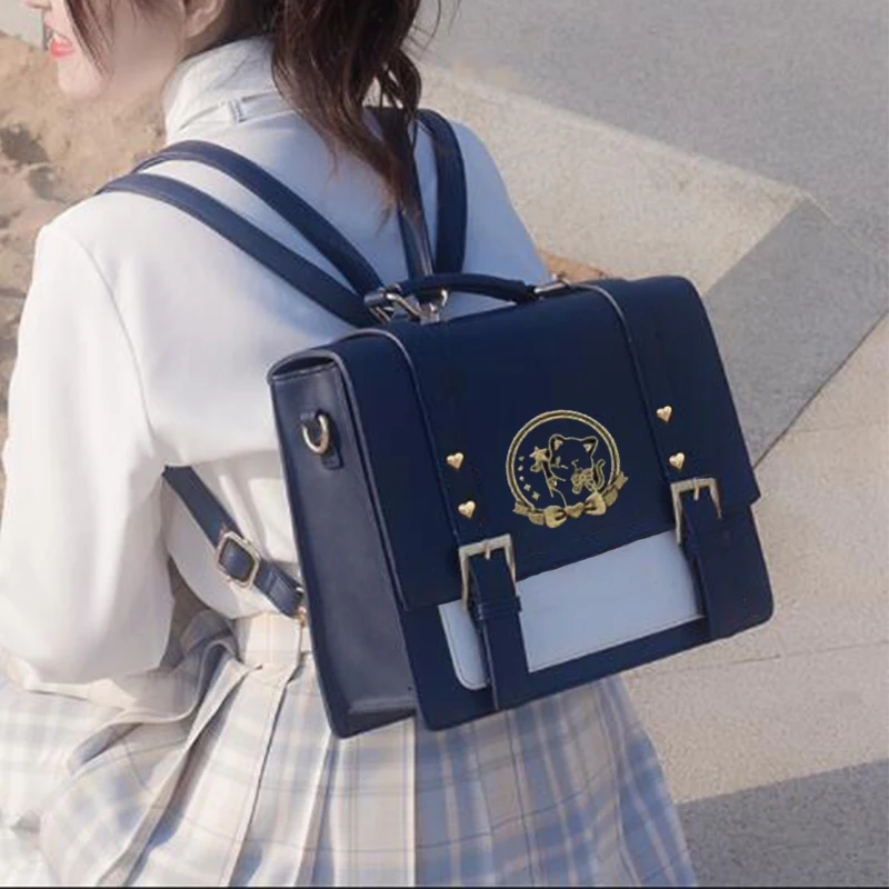 Высококачественный Женский Японский Школьный рюкзак с аниме мультяшным принтом