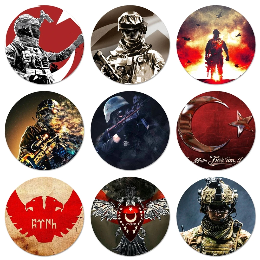 58 мм с турецким флагом значок солдата брошь заколка аксессуары для одежды рюкзак