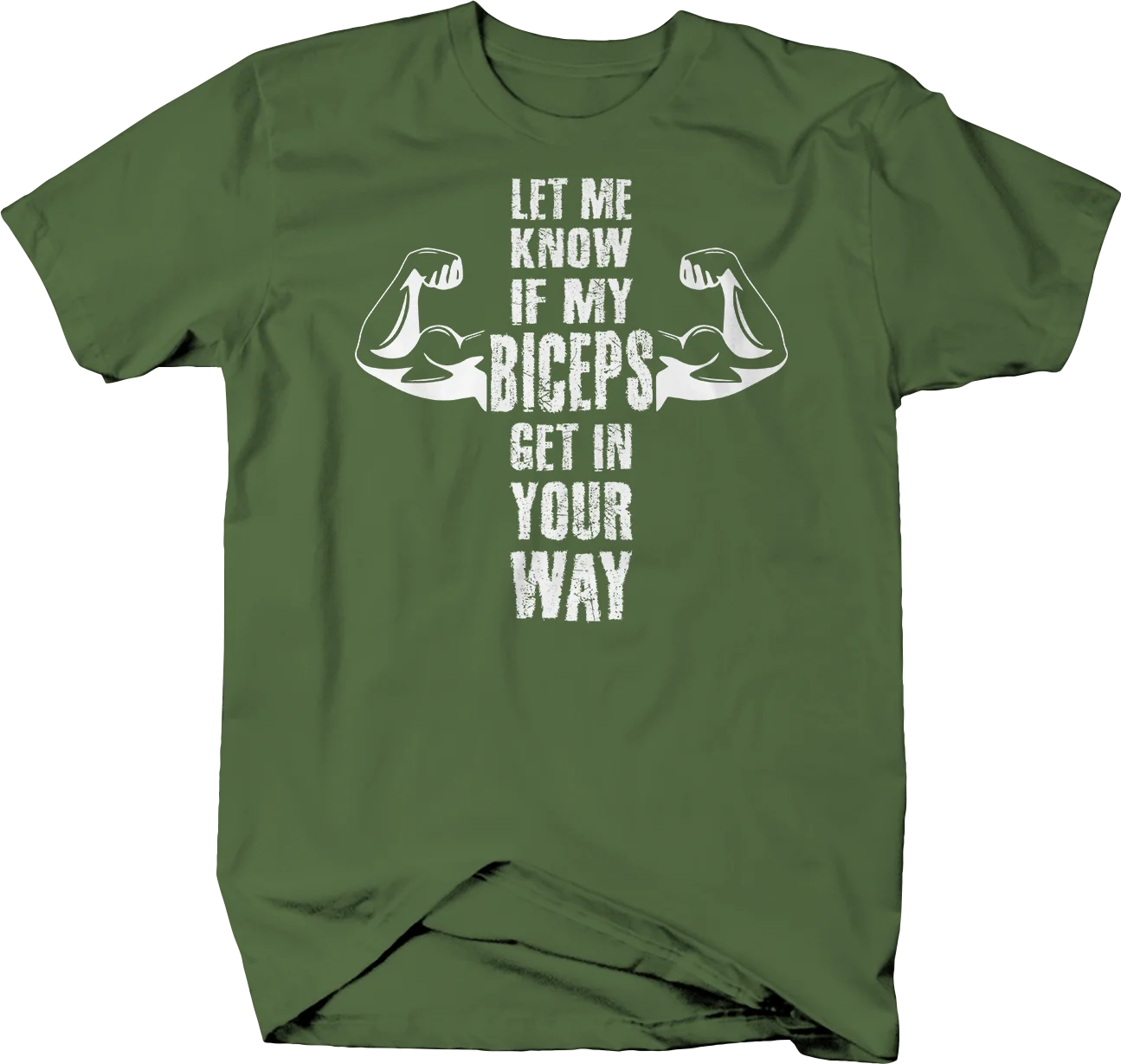 

Let Me Know If My Biceps Get In Your Way Workout Gymer T-Shirt Cool Graphic Tees Men
