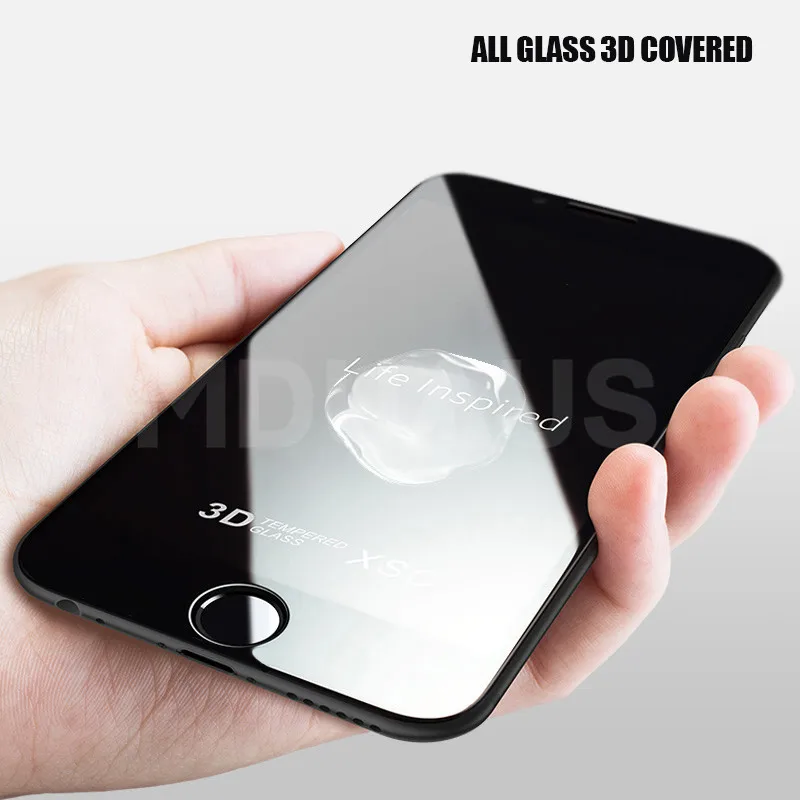 999D Protective Glass on For iPhone 8 7 6 6S Plus XR X XS Glass Full Cover iPhone 11 12 Pro Max Screen Protector Tempered Glass
