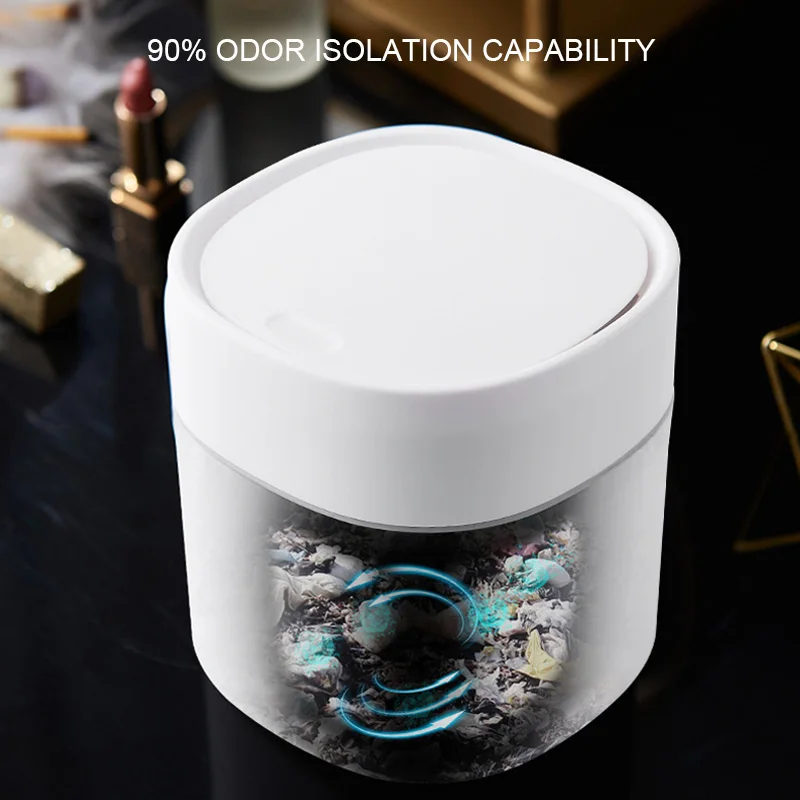 Настольная корзина для мусора пластиковый контейнер 2 л домашнего стола офисные