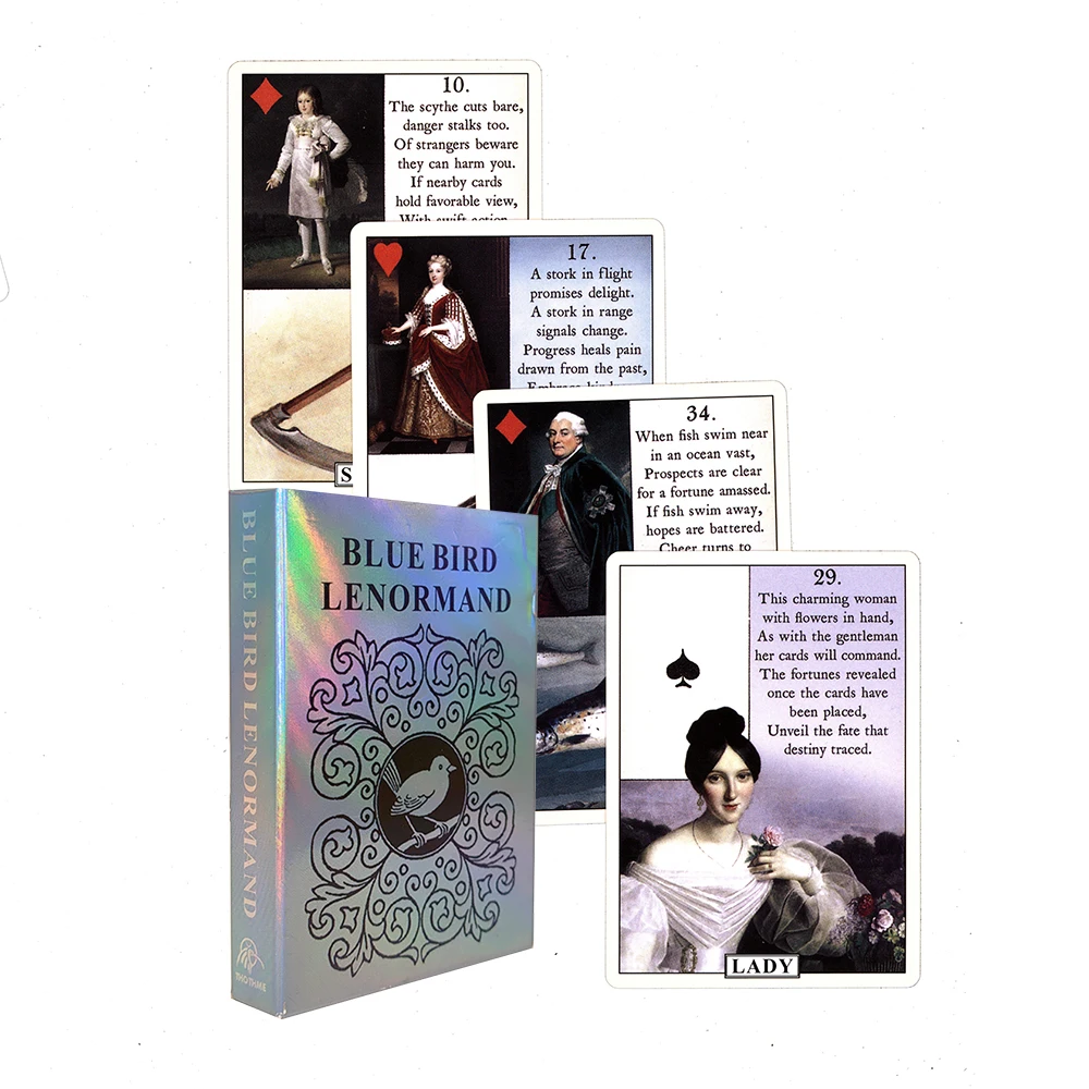

Коллекция 2022 года, колода Blue Bird Fortune Telling, колода карт с изображением ораклов и PDF-руководства, карты для гадания, карты Таро для начинающих