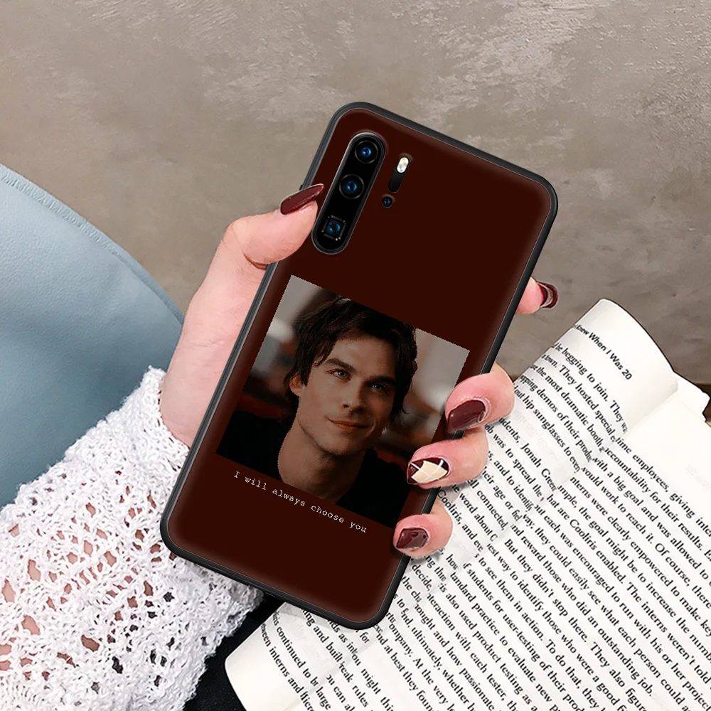 

The Vampire Diaries Damon Salvatore Phone Case For Huawei P Mate Smart 10 20 30 40 Lite Z 2019 Pro black Back Fashion Cover 3D