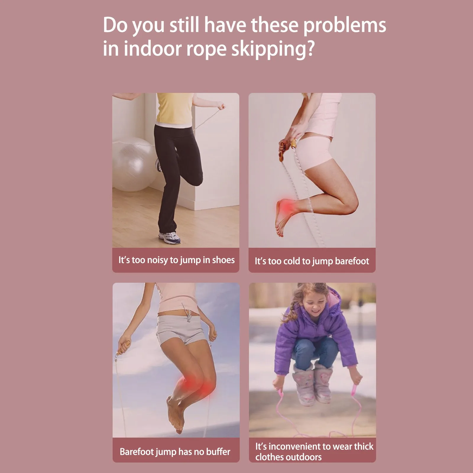 40 # Тихая Скакалка Коврик для йоги 8 мм коврики высокой плотности аэробики прыжков