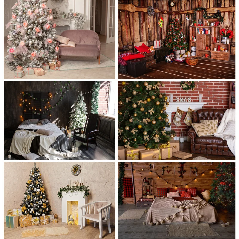 

Vinyl Custom Christmas Day Photography Backdrops Prop Christmas Tree Festival Theme Photo Studio Background 201012SHT-02