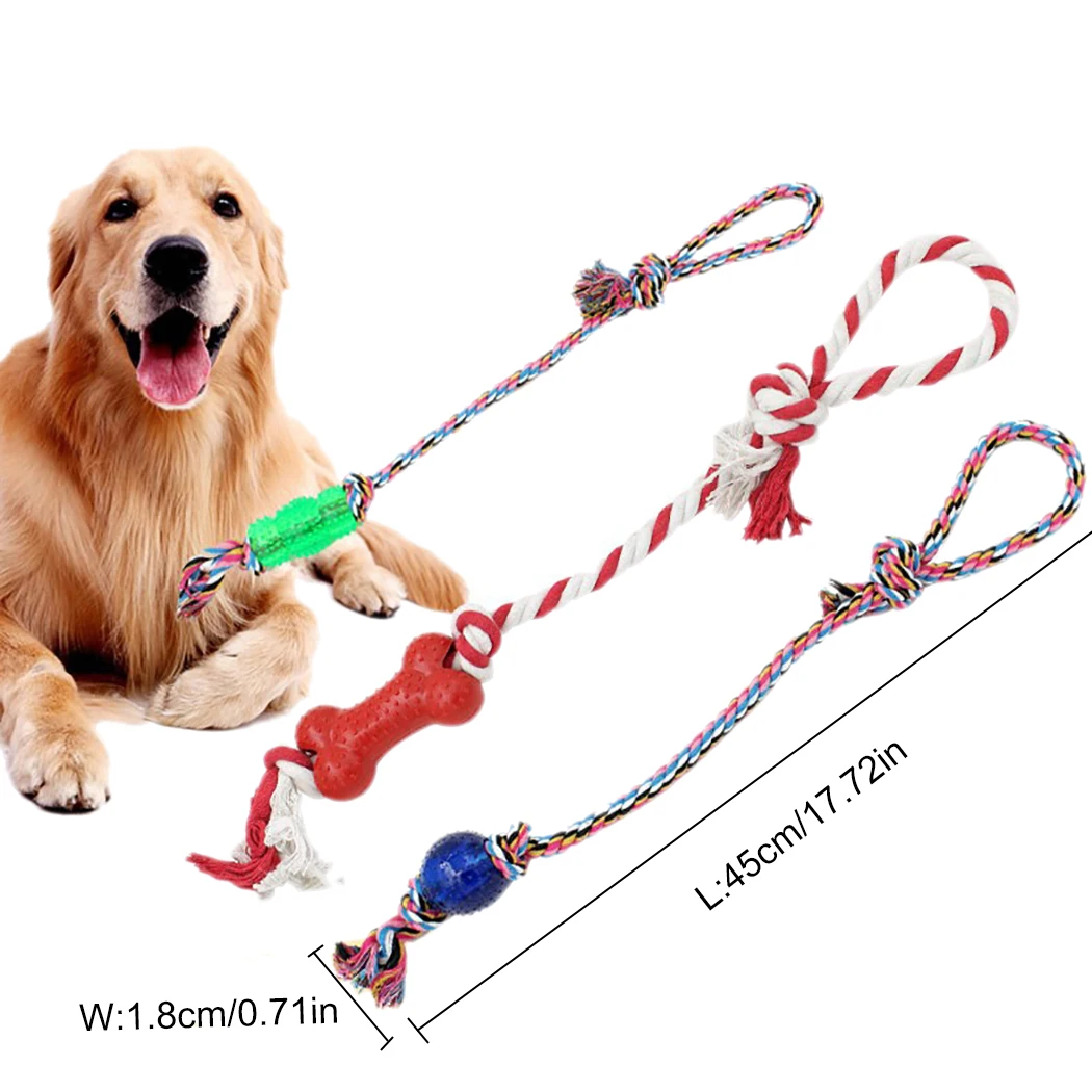 

Random Color Pet Dog Rope Toy Dog Interactive Toy Knotted Convex Plastic Pet Chew Toy Dog Bite Toy Dog Training Toys