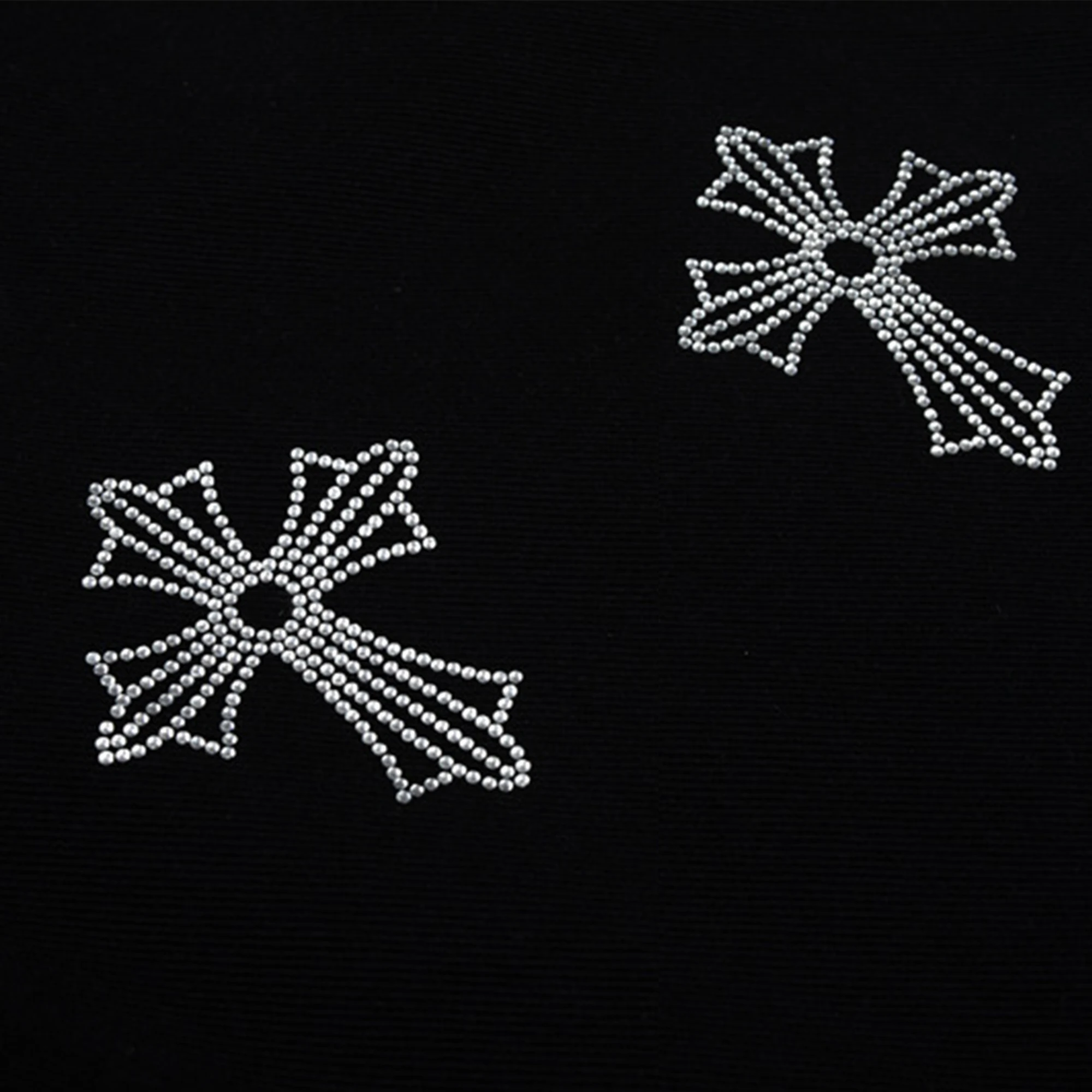 

Summer Emo Goth Trendy Hot Drilling Cross Shorts For Man Straight Tube Casual Jeans Five Points Pants Streetwear Retro Alt Short