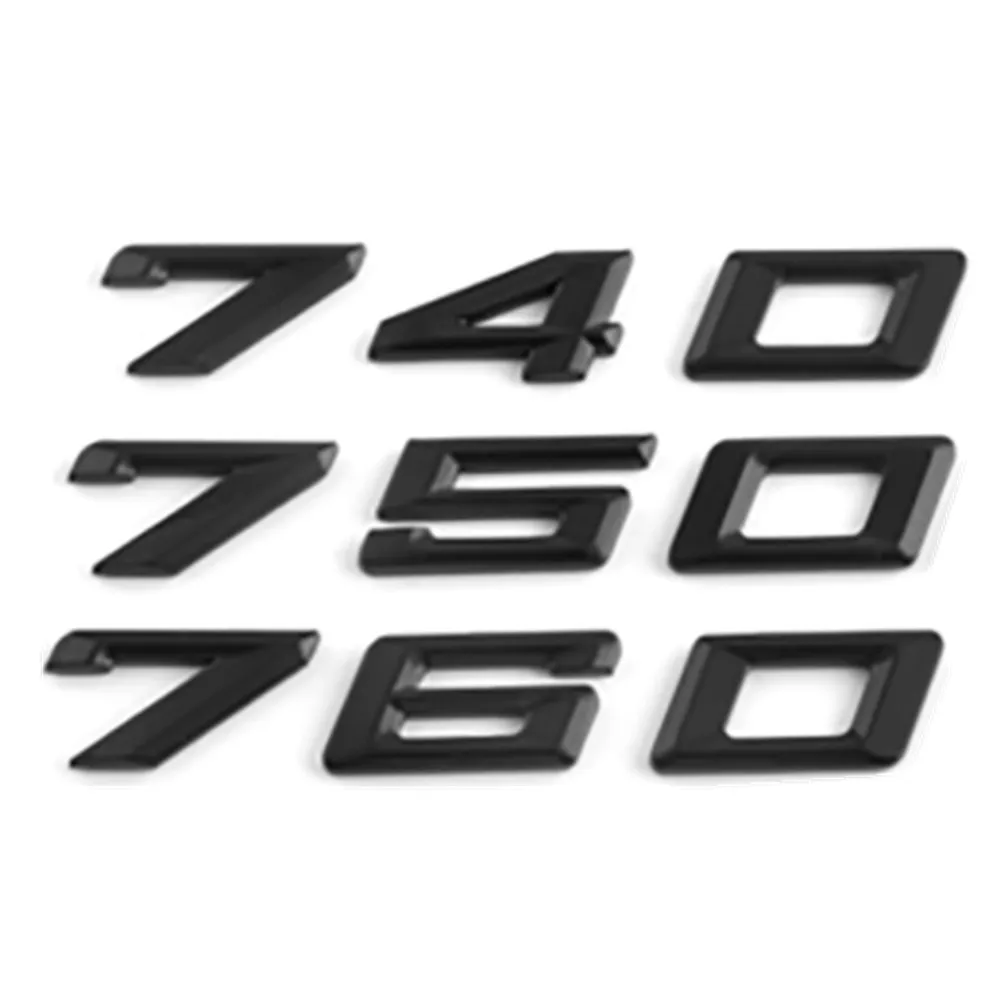 Новый стиль глянцевые черные буквы 740d 750d 760d Автомобильная эмблема значок