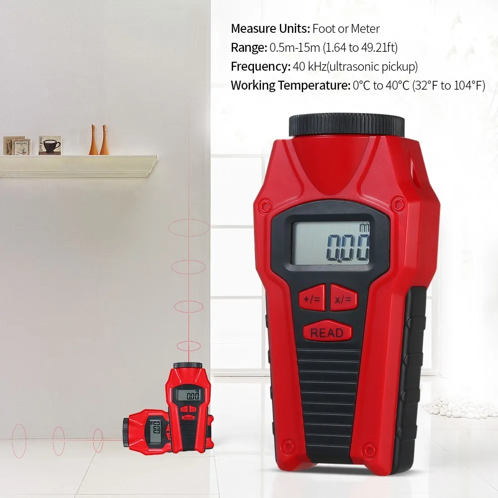Портативный Компактный Ультразвуковой дальномер датчик расстояния телеметр