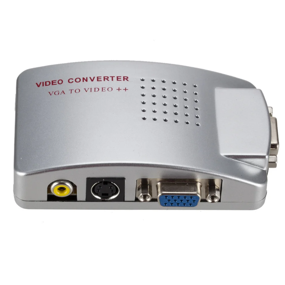 ПК конвертер VGA в ТВ AV RCA адаптер сигнала видео переключатель композитный