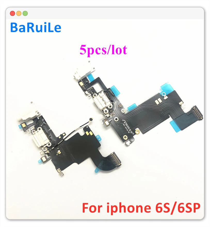 BaRuiLe 5 шт. USB зарядный порт док разъем гибкий кабель для iphone 6S Plus 6SP микрофон