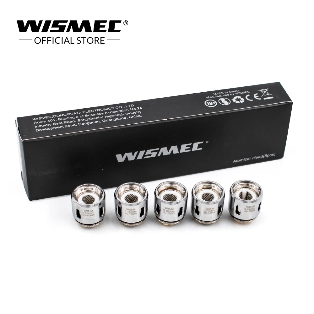 Оригинальная головка Wismec WM M 0 15 Ом (5 шт./лот) Сменная Головка Катушки работает на 40