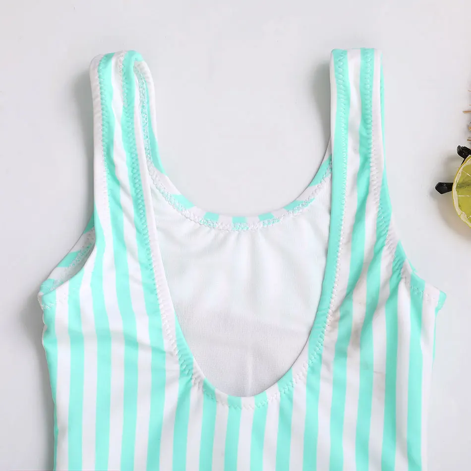 Слитный купальник для девочек От 4 до 16 лет с принтом арбуза и блестками 2021 -