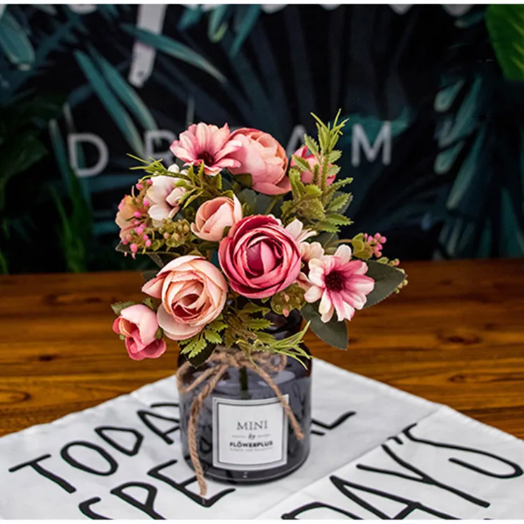 

Party Roses Decoration Artificial Plastic Fake Flowers Roses Home Decoration Artificial Flowers Party Decoration