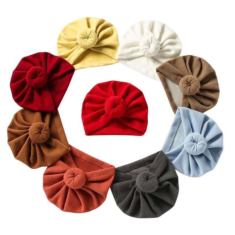 Новинка 2021 Детская вязаная шапочка женская шапка тюрбан шляпы для новорожденных