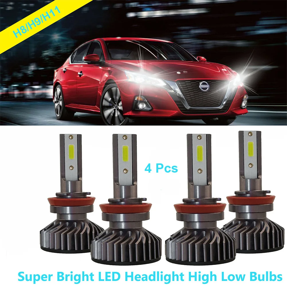 Для Nissan Altima 4x H9 + H11 светодиодный фар комплект Hi/короче спереди и длиннее сзади) луч