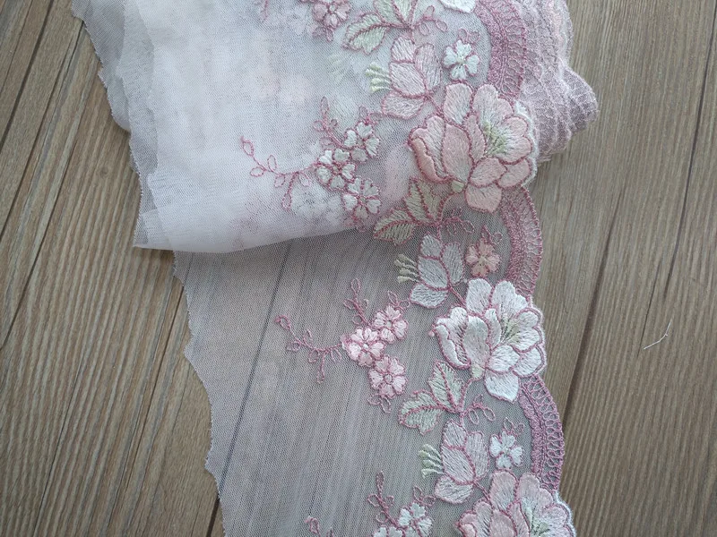

10Yards Floral Lace Trim Skirt Hem Underwear Sewing Craft DIY Apparel Pink Fabric Laces Bjd Lingerie High Quality