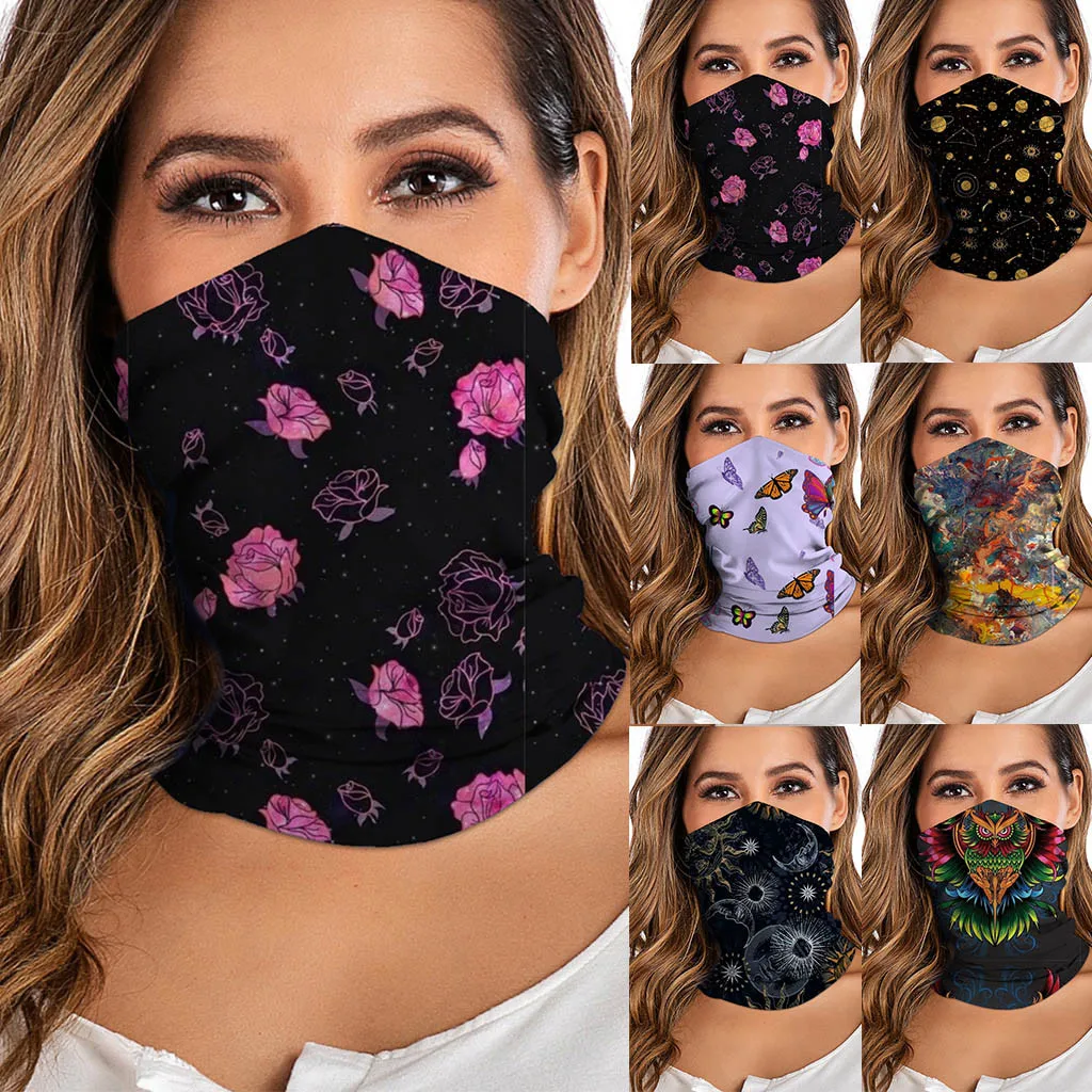 

Unisex Rave Bandana Neck Gaiter Tube Headwear For Women Men Face Scarf Magic Scarf Neck Gaiter 2020 Polyester Bandana Foulard