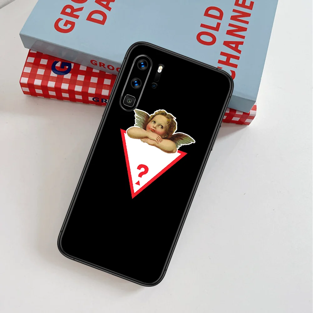 

Guess Luxury Fashion Brand Phone Case For Huawei P Mate Smart 10 20 30 40 Lite Z 2019 Pro black Bumper Fashion Hoesjes Luxury