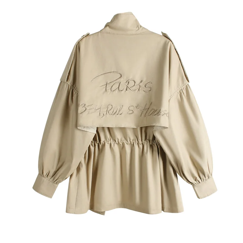 

2020 new Korean version of casual tooling windbreaker in the long section of loose jacket thin section women's tide