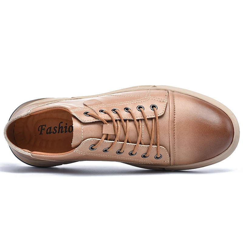 Мужские туфли из натуральной кожи на плоской подошве Высококачественная Мужская