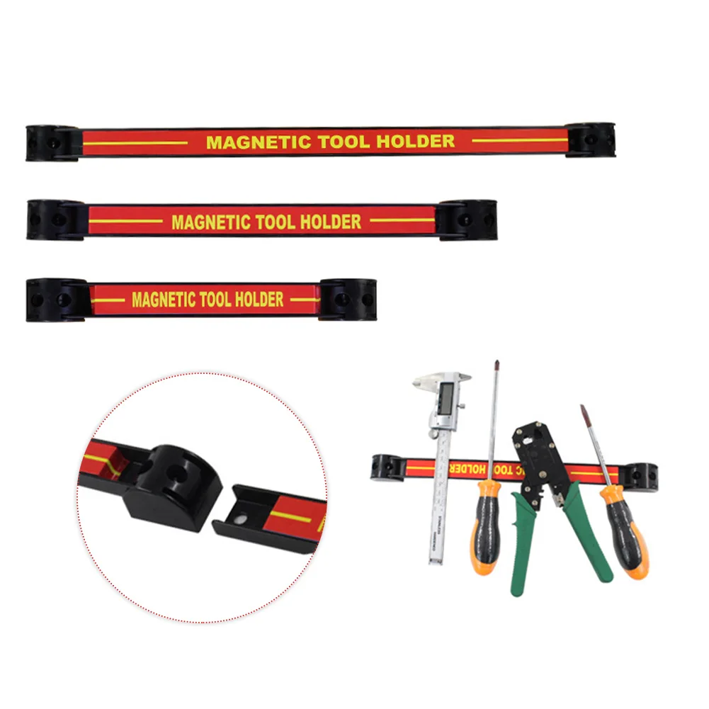 

Bar Strip Steel Storage Cutlery Space Saving Magnetic Tool Holder Multi-functional Wall Mounted Universal Heavy Duty Garage Rack