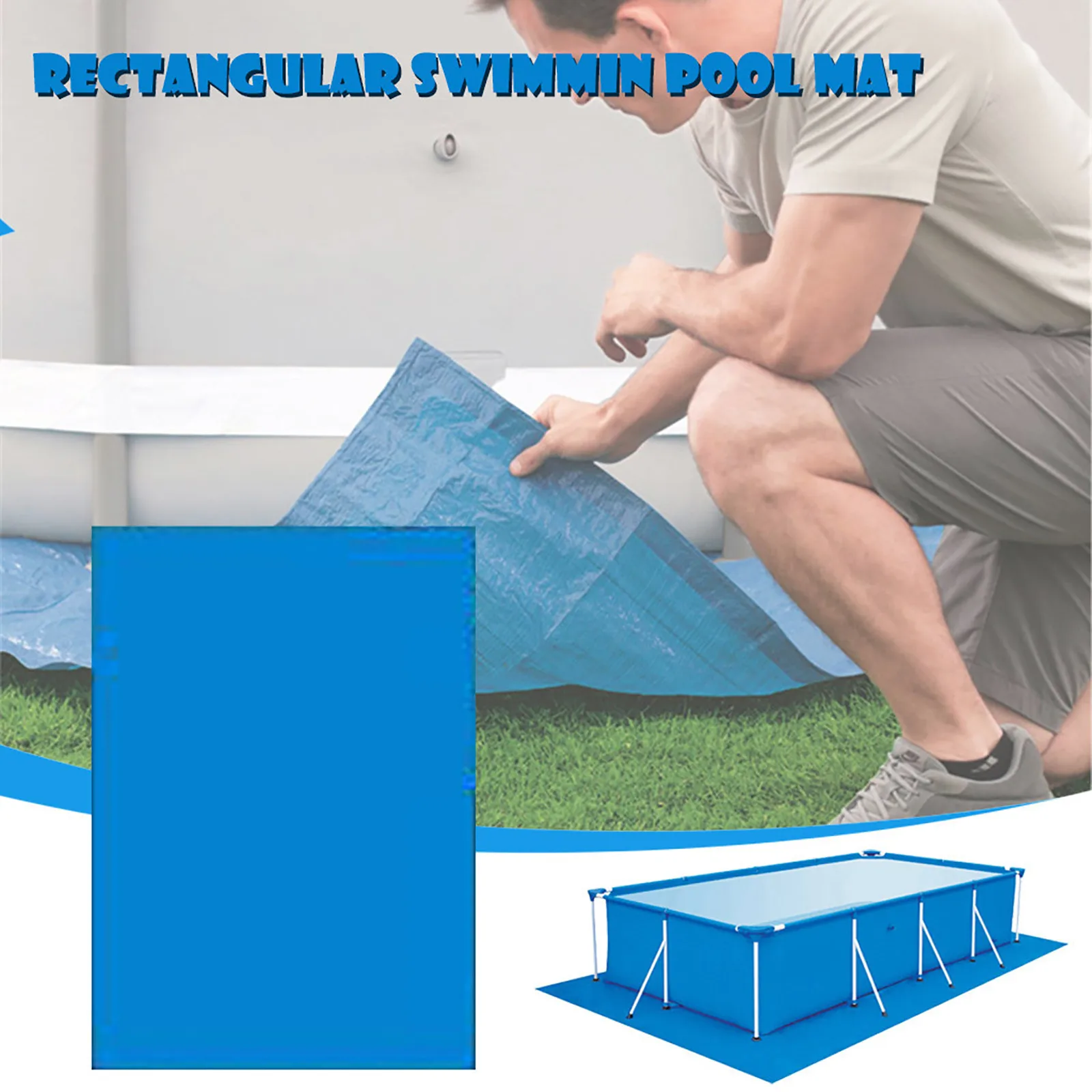 

Swimming Pool Mat Dust-proof Floor Pierced Inflatable Swimming Pool Cushion Outdoor Pool Fun No Shoes Easy To Clean