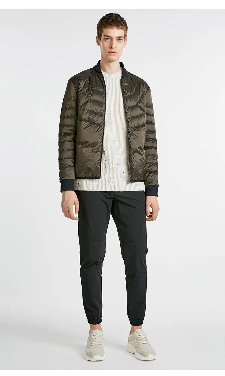 JackJones Мужская зимняя бейсбольная куртка с воротником с тепловым пухом | 218412510