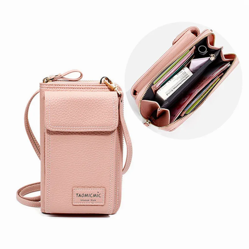 Женский однотонный клатч из искусственной кожи маленькая сумка через плечо для