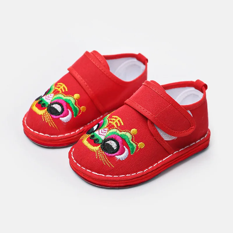 Soft Bottom Baby Casual Spring Autumn Toddler Size 0-3Y Boys Giris  Infant Embroidered Sneakers Canvas Shoes Tiger Footwear Y35