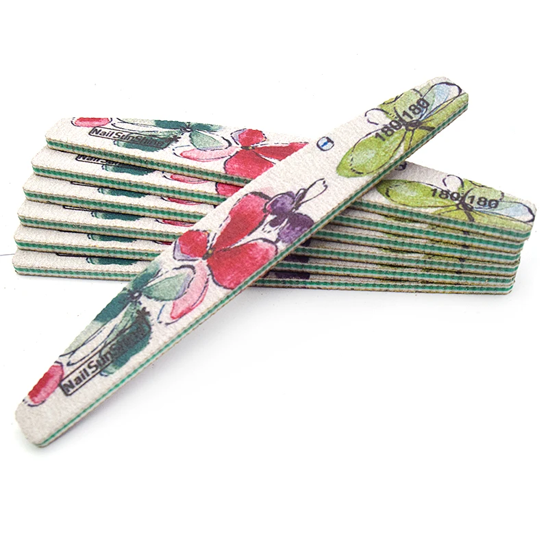 50pcs180/180 Grit Sunshine пилки для ногтей моющаяся Шлифовальная Пилка Для буферный блок