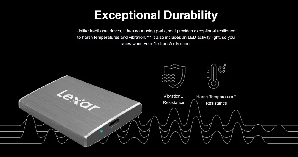 Lexar внешний SSD type-C USB 3,1 HD ssd 550 МБ/с./с 512 ГБ портативные твердотельные накопители Duro Externo Nas сервер внешний жесткий диск