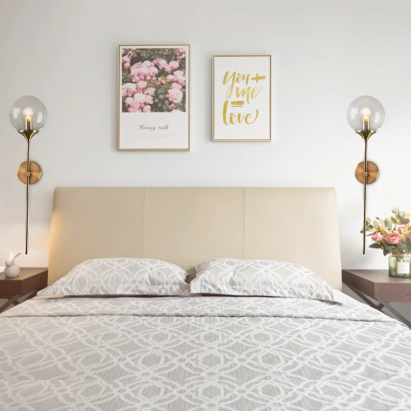 Стеклянная настенная лампа для помещений декоративный современный настенный