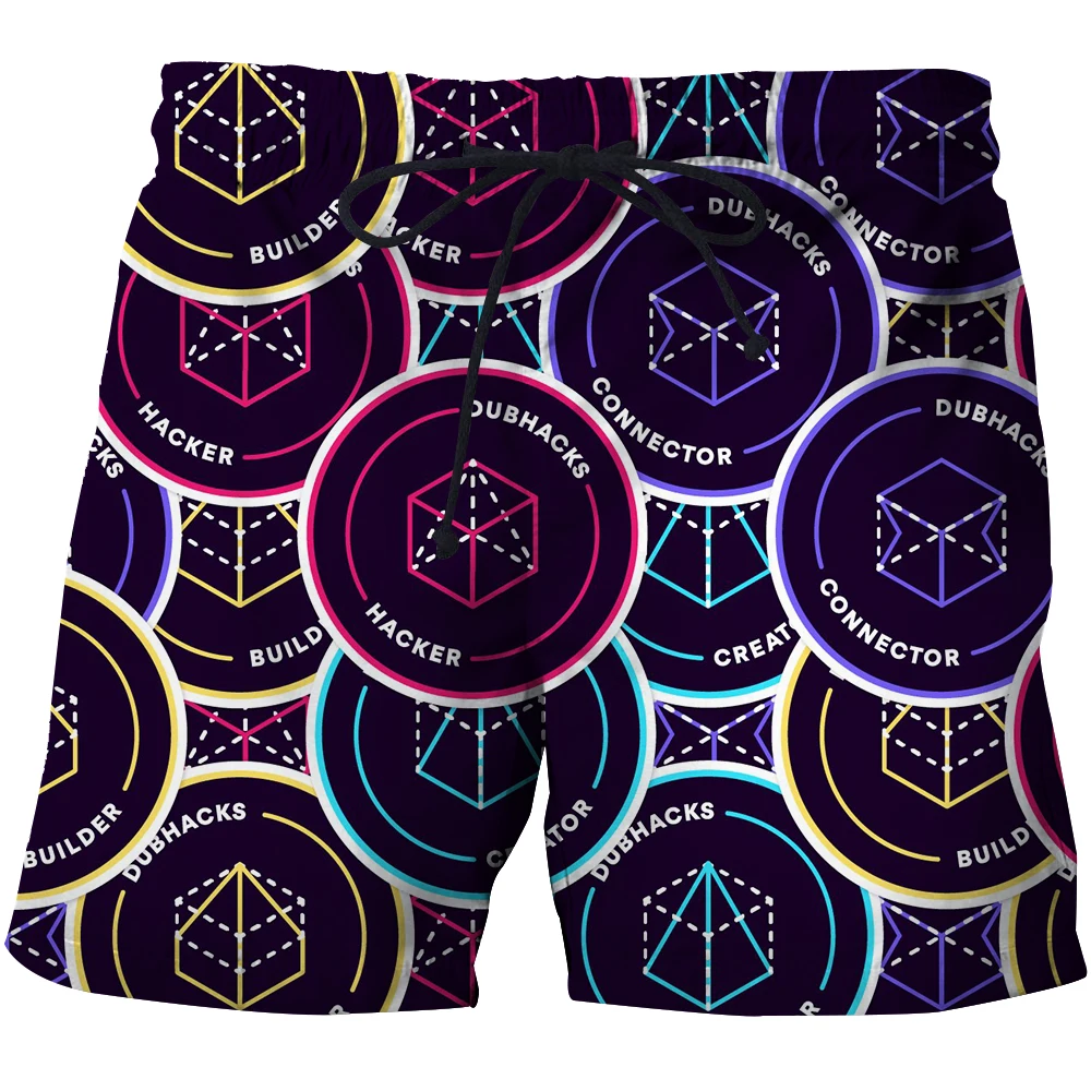 

summer 3D printed geometric pattern men's shorts beach shorts man pantalones casuales male bermudas board shorts fashion shorts