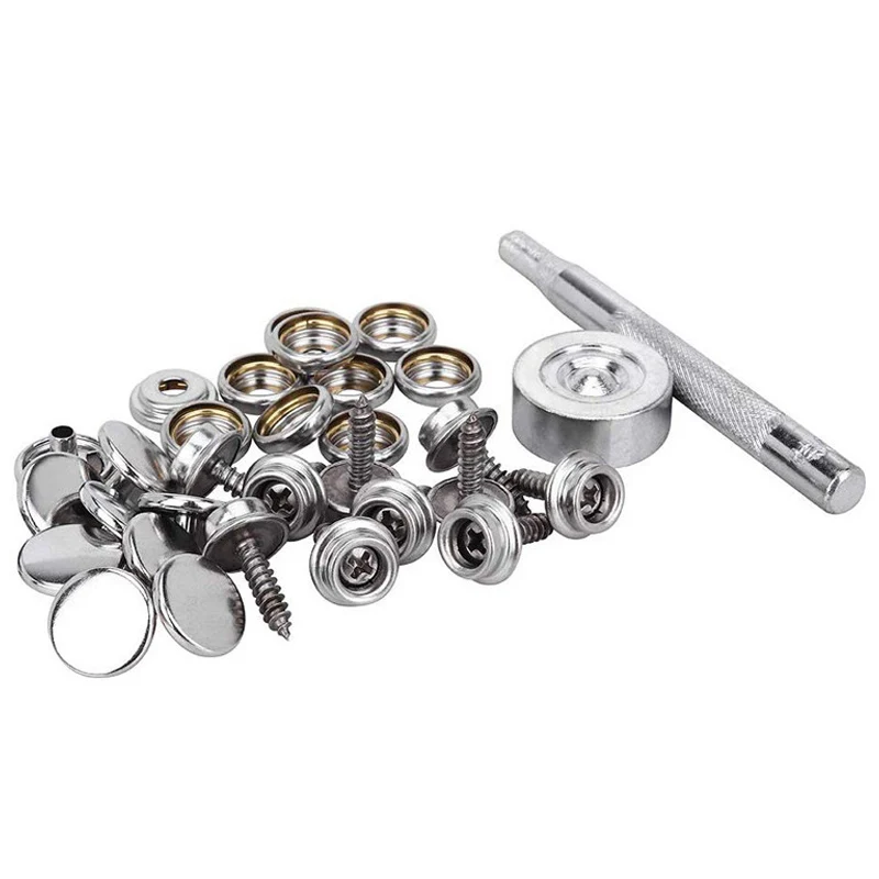 Набор застежек-кнопок нержавеющая сталь морской класс холст и обивка лодки 150 шт.