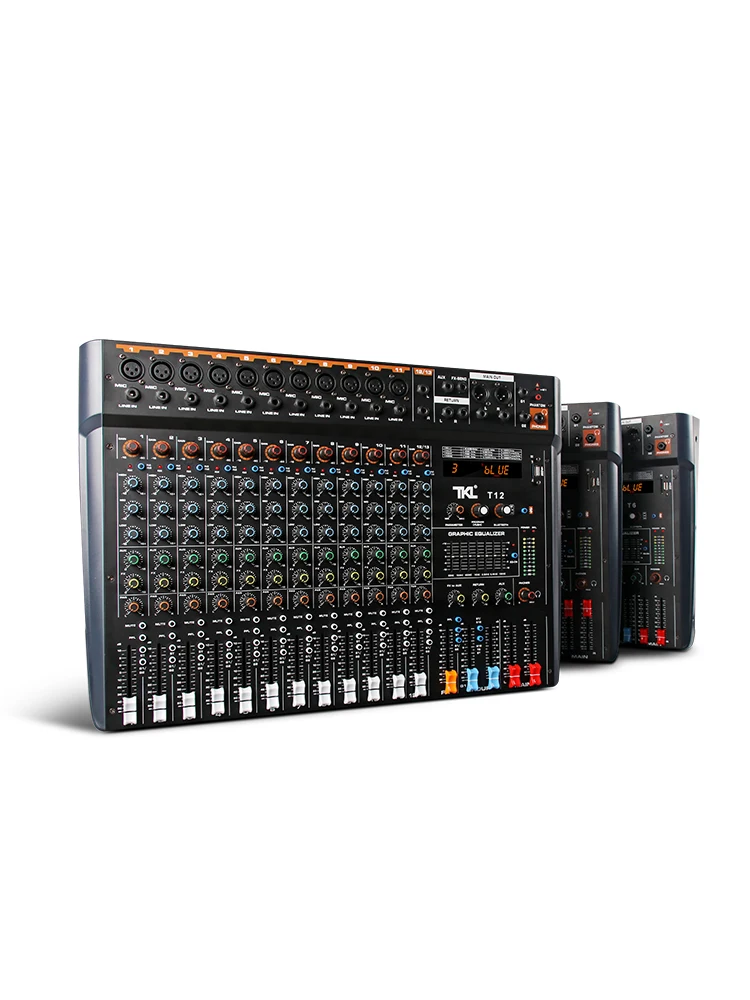 Профессиональный DJ микшер TKL 6 каналов bluetooth для караоке MP3 USB разъем 48 В фантомное