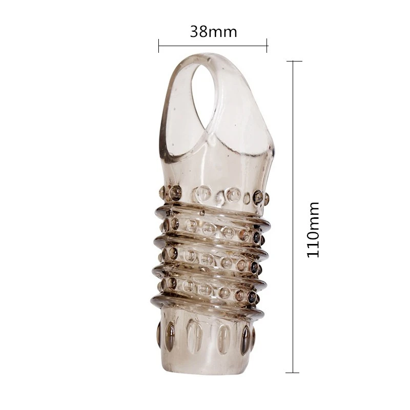 Penis Condom Cock Ring Sex Toys for Men Sleeve Ejaculation Delay Lasting Erotic Adult Long Condoms | Красота и здоровье