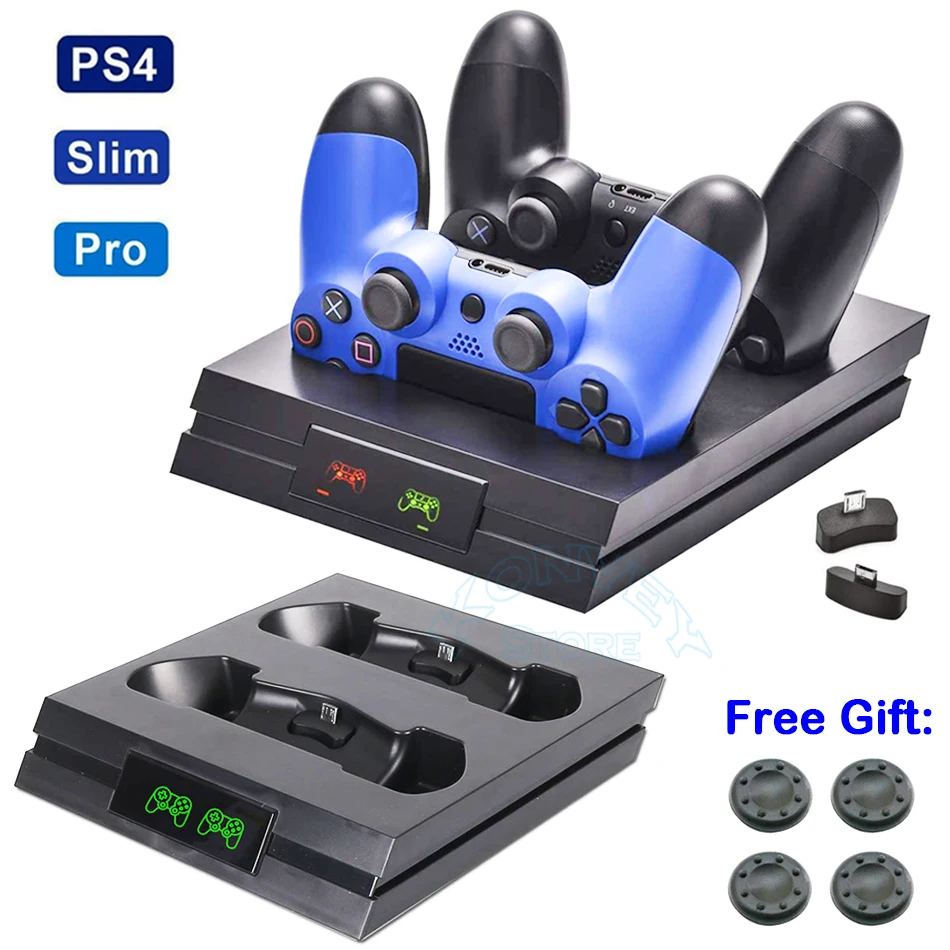 

For PS4 Pro Slim Controller Charger Stand PS 4 Gamepad Stand Wireless Joystick Charging Dock Station for Sony Dualshock 4