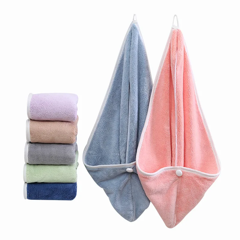 

Hot Sale Essential for Swimming Shower Water Absorption Quick Drying Hair Hat Towel Cap Soft Shower Cap Available In Ten Colors