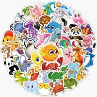 103050pcs cute cartoon animal collection children graffiti stickers mobile phone water cup computer notebook sticker wholesale