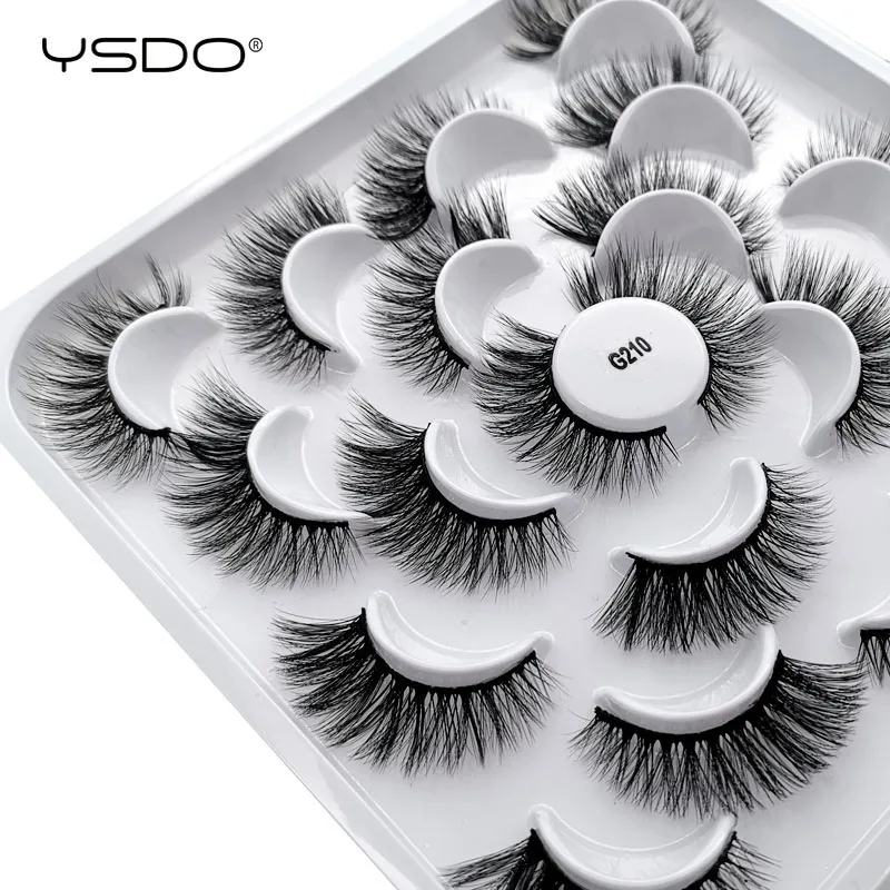 YSDO, 5/710 пар, норковые ресницы, макияж, искусственные 3d норковые ресницы, ручная работа, объемные ресницы, искусственные ресницы, maquillaje, натуральные накладные ресницы