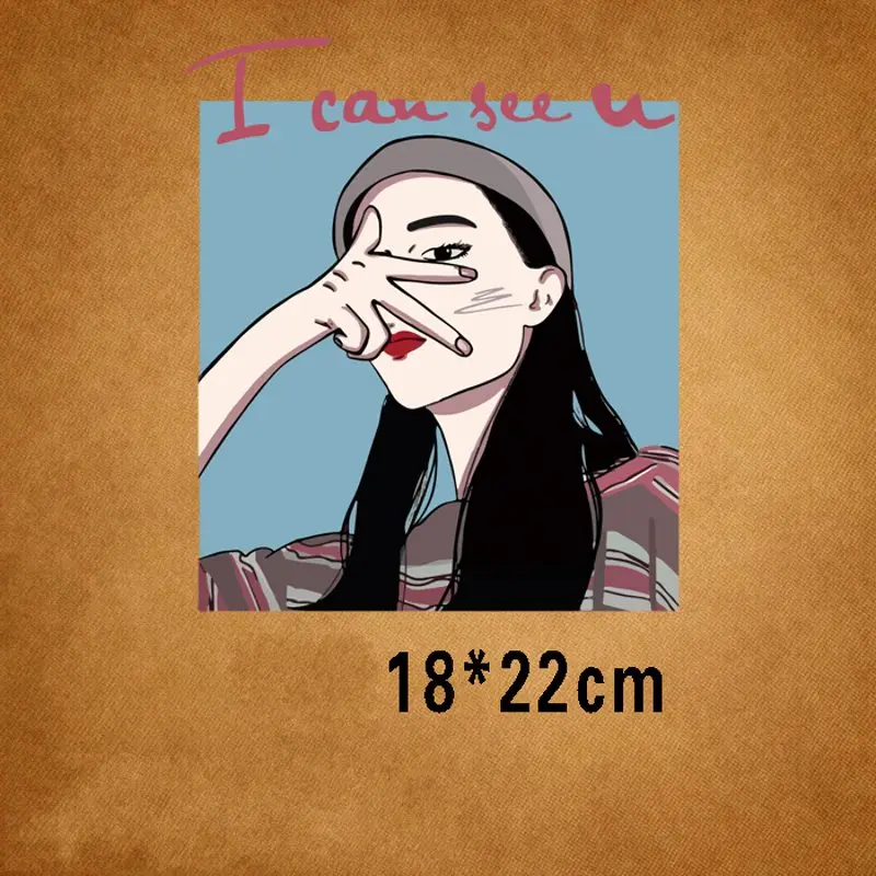 22x18 см модные термонаклейки для девочек сделай сам одежды футболок