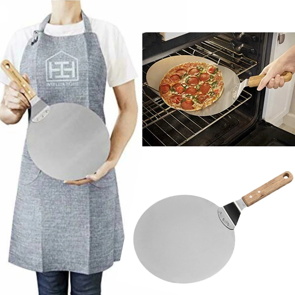 

Pizza Shovel Pastry Tools Stainless Steel Blade Quality Pizza Anti-scalding Spatula Cake Shovel Kitchen For Oven Shovel Baking