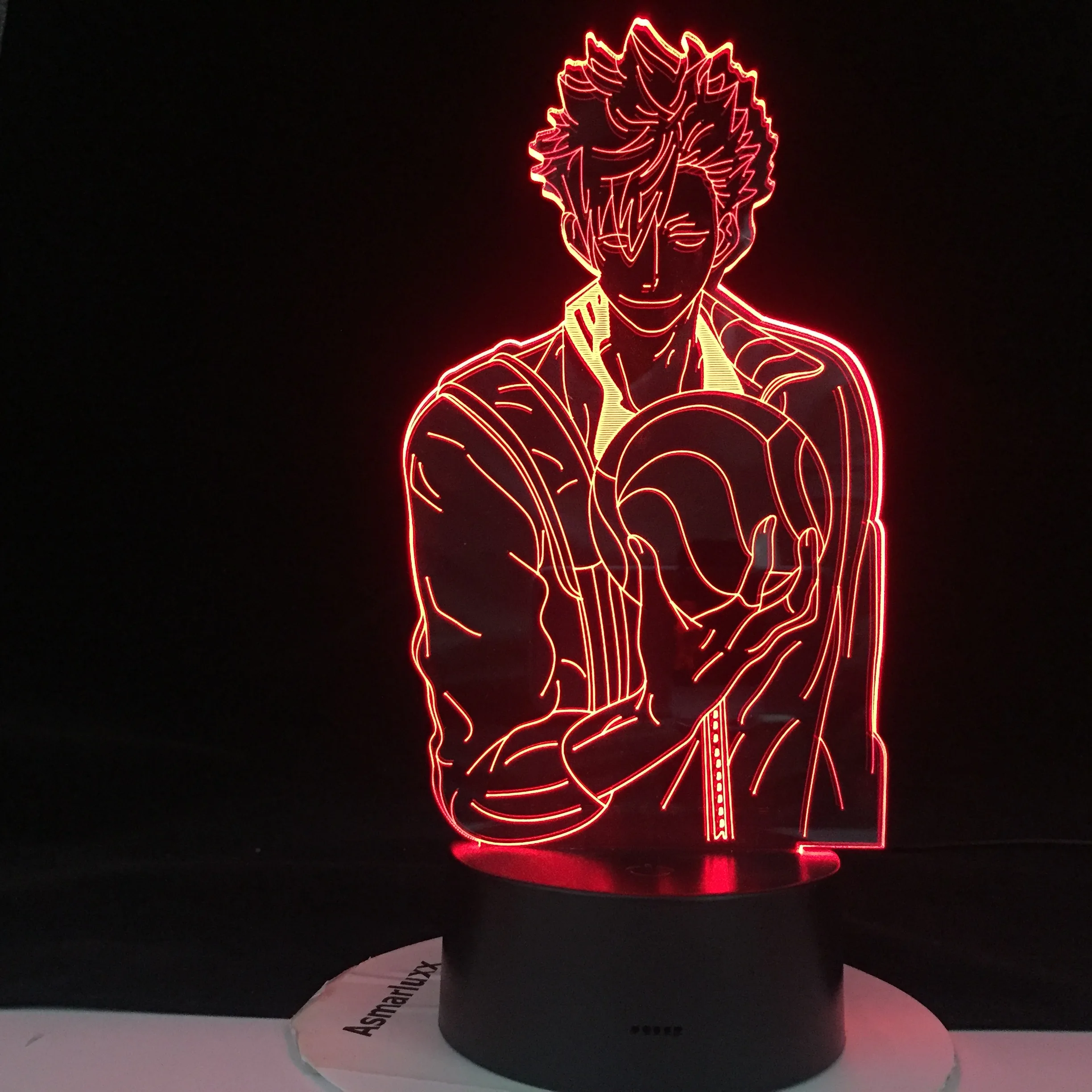 HAIKYUU TETSURO KUROO светодиодная аниме лампа Манга подарок 3d ночник Otaku хорошо