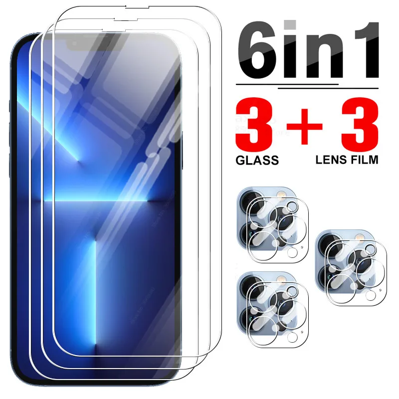 Защитный чехол 6to1 для iphone 13 pro max стеклянные линзы камеры чехлы iphone13 mini 13pro