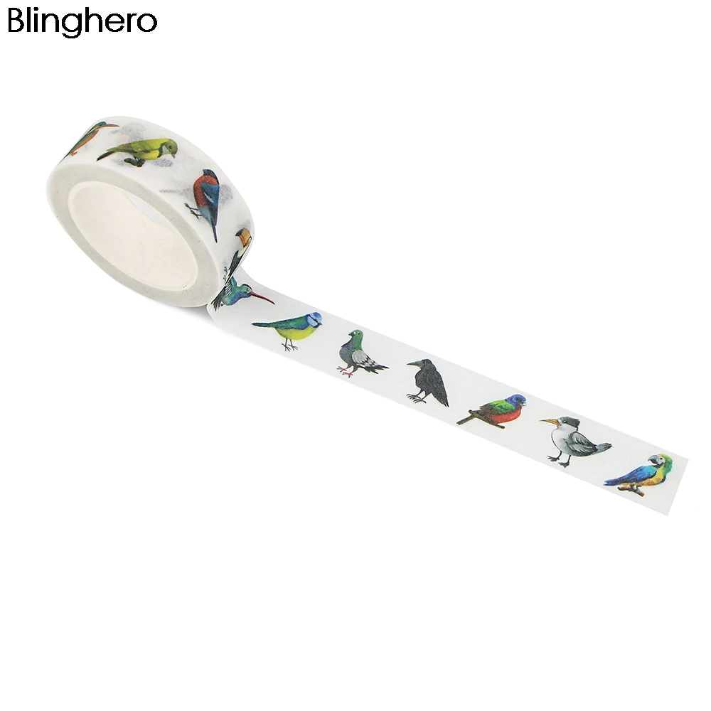 20 шт./лот BH1130 Blinghero 15 мм x 5 м Мультяшные милые кошки животные бабочки матовая