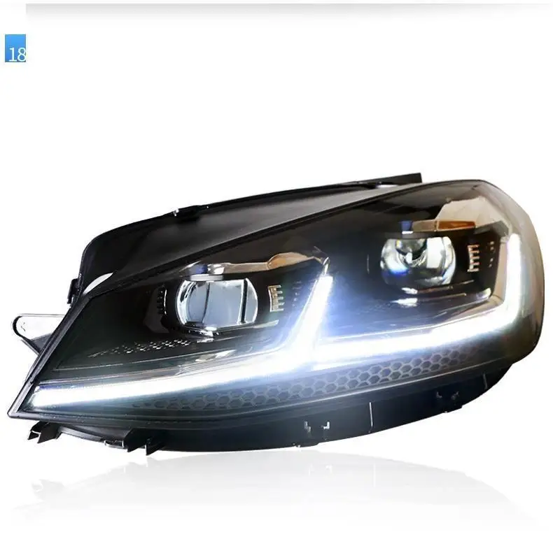 Drl Automovil Запчасти для укладки Neblineros Led Para Автомобильные фары Задние Автомобильные фары в сборе 14 15 16 17 для Volkswagen Golf 7
